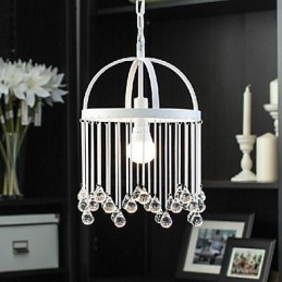 Moderne moderne traditionelle klassiske krystal mini stil maleri metal pendel lys
