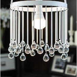Moderne moderne traditionelle klassiske krystal mini stil maleri metal pendel lys