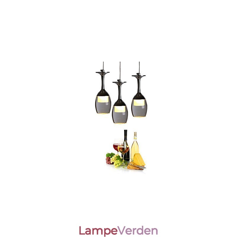 Pendellamper 3 lys rund bagplade Moderne moderne metal