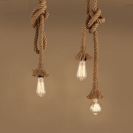 1 lys DIY kunst hampereb Light Creative hampereb lysekrone lang 100 cm Send 1 pære