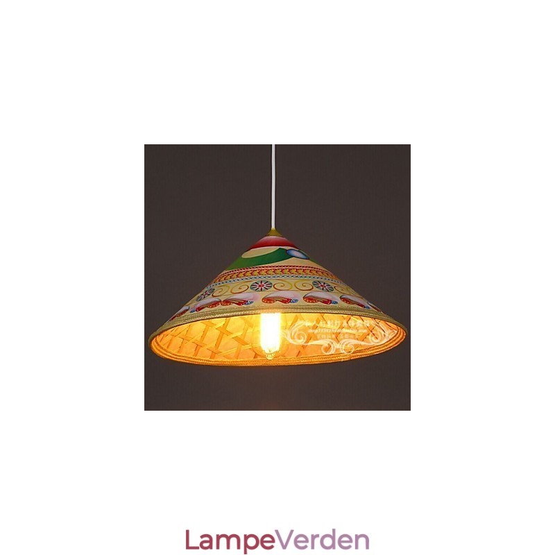 Moderne Tea Hat Lysekrone Lysekrone Lysekrone Bambus Hatte