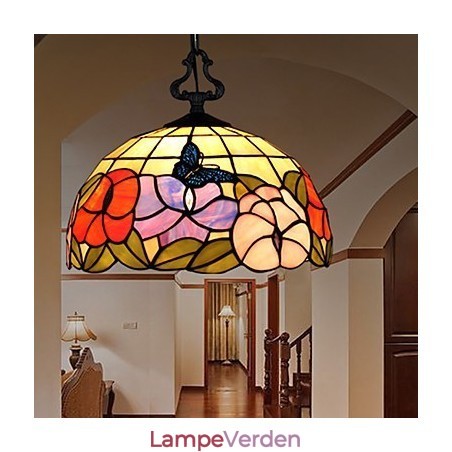Landdistrikter Creative Arts Farvet glas lysekrone Gendannelse af gamle måder Lampe lys
