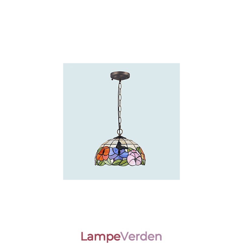 Landdistrikter Creative Arts Farvet glas lysekrone Gendannelse af gamle måder Lampe lys