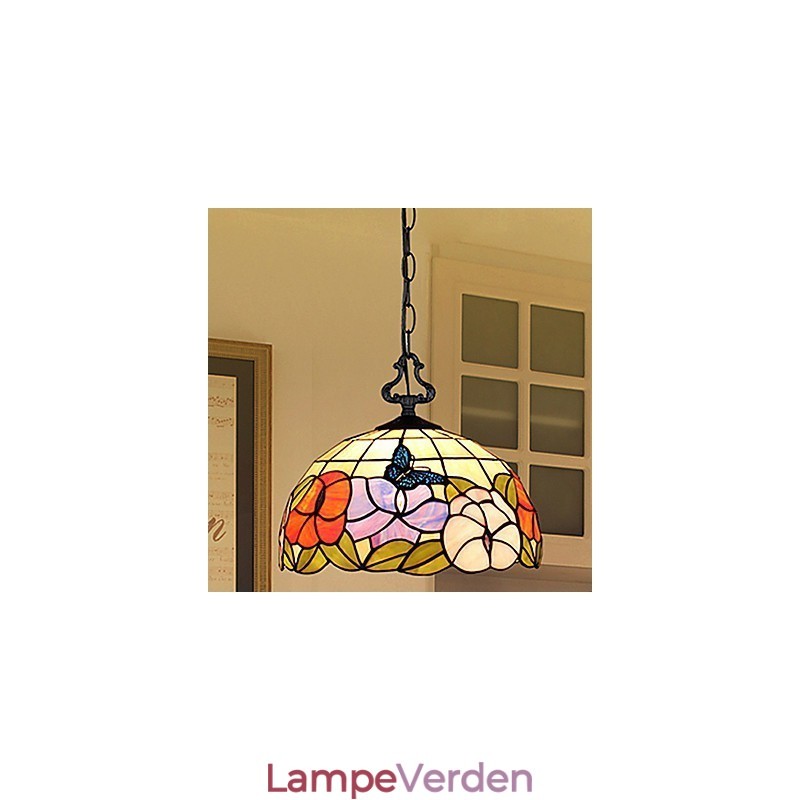 Landdistrikter Creative Arts Farvet glas lysekrone Gendannelse af gamle måder Lampe lys