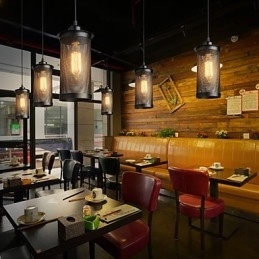 Creative Metal Mesh Pendel Light Simple Pendel Lamper Cafe Pendel Lampe