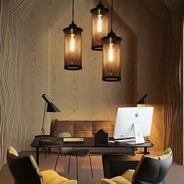 Creative Metal Mesh Pendel Light Simple Pendel Lamper Cafe Pendel Lampe
