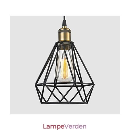 Industriel Wire CAGE PENGELYS Cafe Loft Lagerbelysning Sort Ledning Industriel Wire CAGE PENGELYS Cafe Loft Lagerbelysning Sort Ledning
