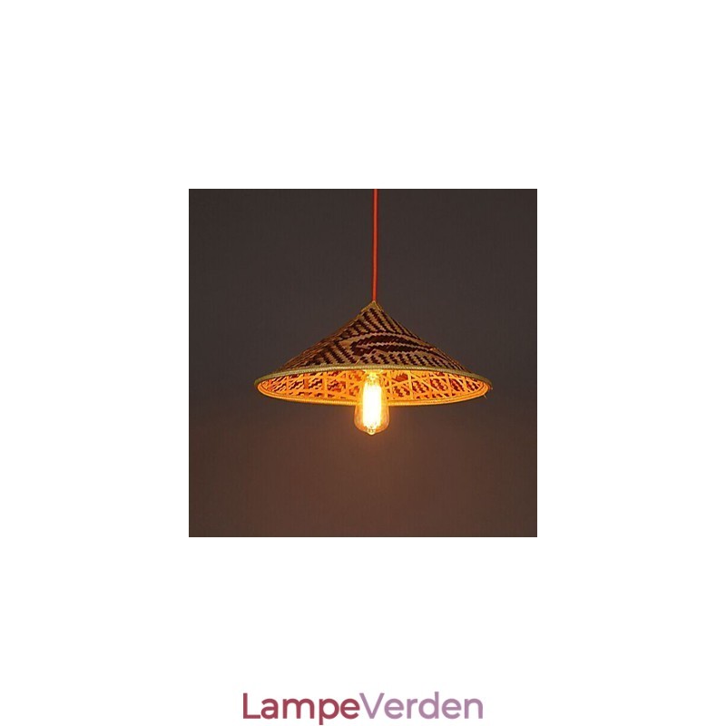 Bambus Hat Lysekrone Lysekrone Lampe Fisk Mennesker Hatte
