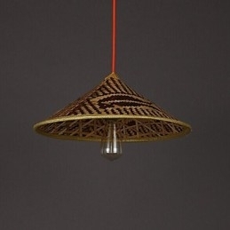 Bambus Hat Lysekrone Lysekrone Lampe Fisk Mennesker Hatte