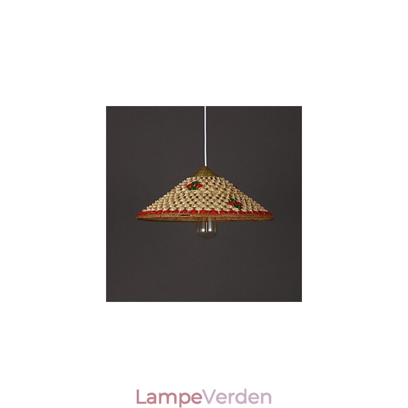 Kaffe Bambus Hatte Hat Lysekrone Lampe