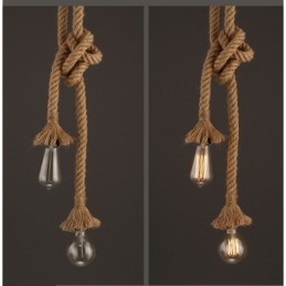 1 lys DIY kunst hampereb Light Creative hampereb lysekrone lang 100 cm Send 1 pære