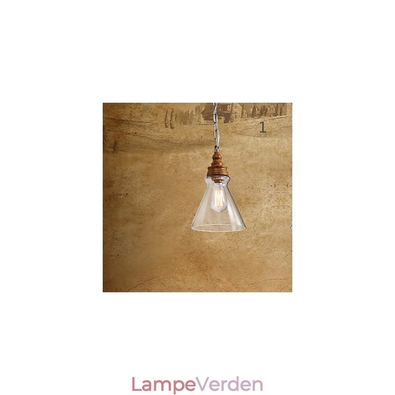 Wood Grain Crystal Droplight Cafe Belysning Lamper Og Lanterne