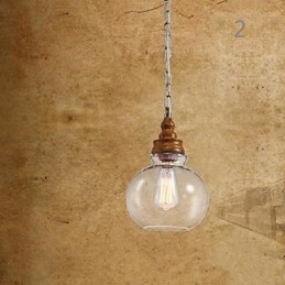 Wood Grain Crystal Droplight Cafe Belysning Lamper Og Lanterne