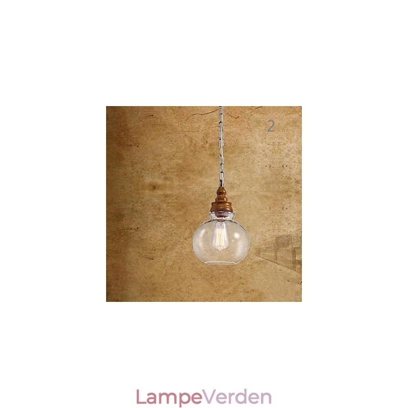 Wood Grain Crystal Droplight Cafe Belysning Lamper Og Lanterne