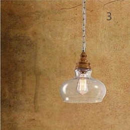 Wood Grain Crystal Droplight Cafe Belysning Lamper Og Lanterne