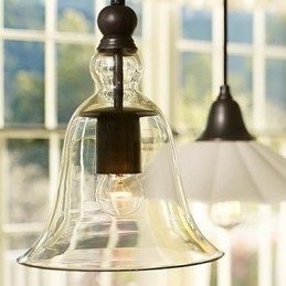 Traditionel klassisk vintage skål pendel i ministil