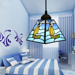 Farvet glas moderne og kontraheret middelhavs enkelthoved sejllinje Droplight Lampe Pendellampe