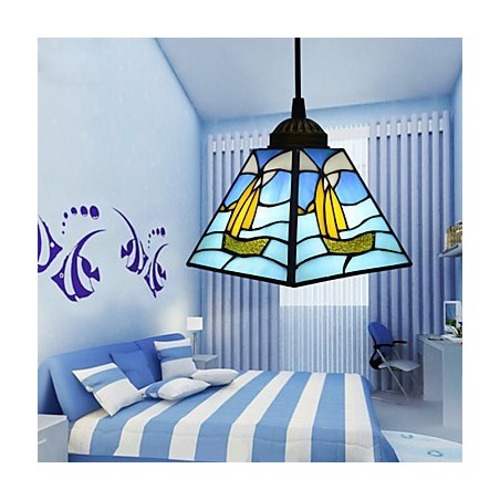 Farvet glas moderne og kontraheret middelhavs enkelthoved sejllinje Droplight Lampe Pendellampe Farvet glas moderne og kontraheret middelhavs enkelthoved sejllinje Droplight Lampe Pendellampe