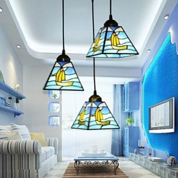 Farvet glas moderne og kontraheret middelhavs enkelthoved sejllinje Droplight Lampe Pendellampe