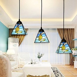 Farvet glas moderne og kontraheret middelhavs enkelthoved sejllinje Droplight Lampe Pendellampe