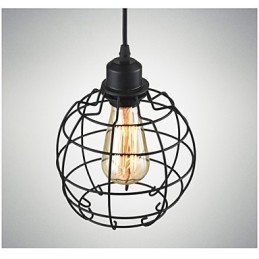 Edison Pendel Lysekrone Wire Cage hængende loft lampeskærm