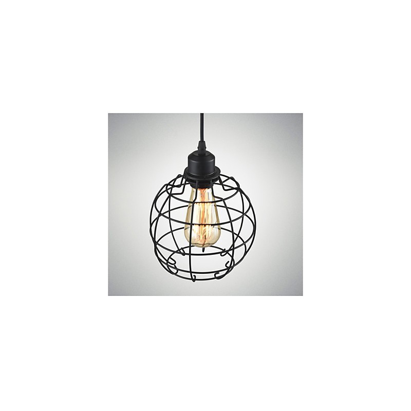 Edison Pendel Lysekrone Wire Cage hængende loft lampeskærm