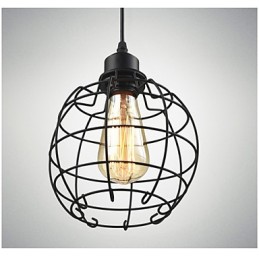 Edison Pendel Lysekrone Wire Cage hængende loft lampeskærm