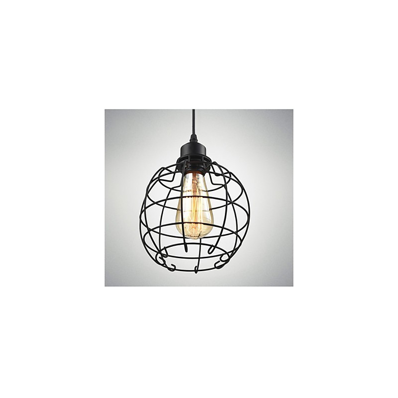 Edison Pendel Lysekrone Wire Cage hængende loft lampeskærm