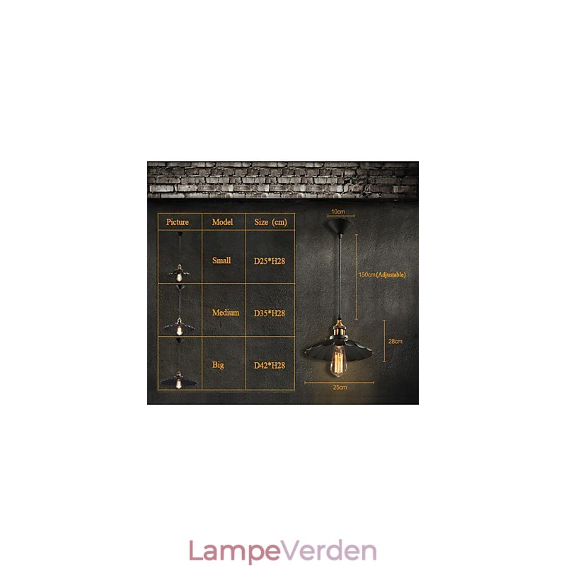 Retro klassisk europæisk stil pendel metal kunst droplight