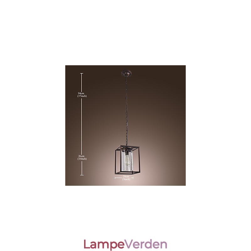 Traditionel klassisk vintage lanterne mini stil galvaniseret pendel lys spisestue