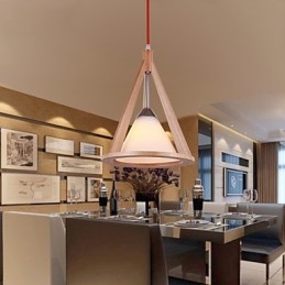 Designer Style Wood Chandelier lampe Elegant Contemporary Style lysekrone