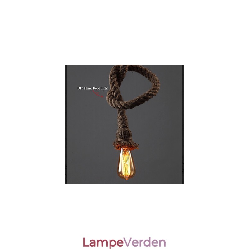 1 lys DIY kunst hampereb Light Creative hampereb lysekrone lang 100 cm Send 1 pære