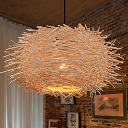 Lysekrone Mini Style Lantern Træ Bambus