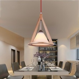 Designer Style Wood Chandelier lampe Elegant Contemporary Style lysekrone