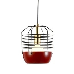 Mini kunstnerisk edderkoppespindlampe 1 lys Mordern Simplicity Finish Sort Hvid Grøn Rød Kulstofstål Droplight