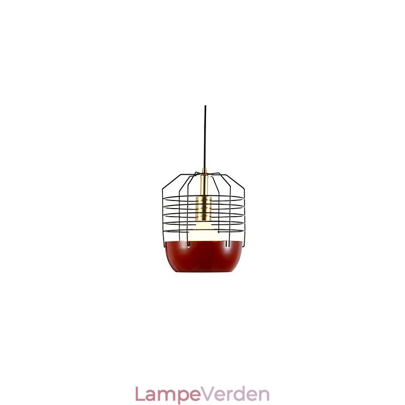 Mini kunstnerisk edderkoppespindlampe 1 lys Mordern Simplicity Finish Sort Hvid Grøn Rød Kulstofstål Droplight