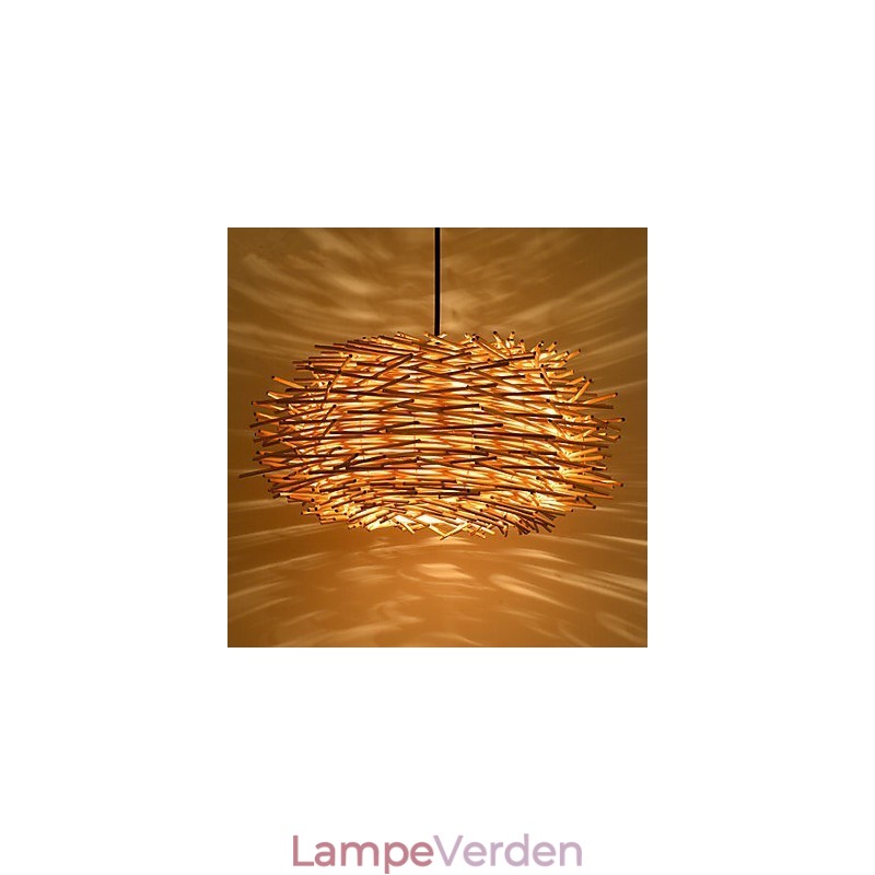 Lysekrone Mini Style Lantern Træ Bambus