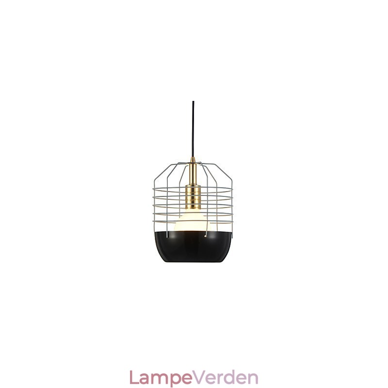 Mini kunstnerisk edderkoppespindlampe 1 lys Mordern Simplicity Finish Sort Hvid Grøn Rød Kulstofstål Droplight