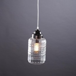 Moderne moderne traditionel klassisk vintage lanterne Country Nikkel Glas Pendant Light Dining