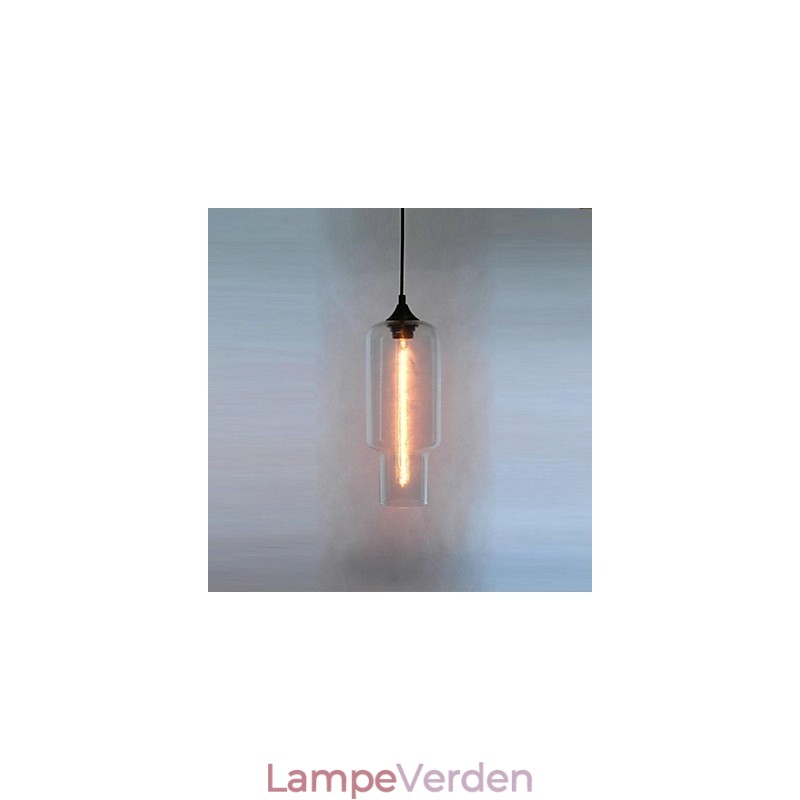 Moderne glaspendel i brunt bobledesign