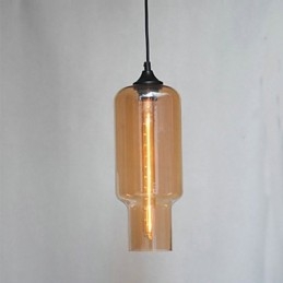 Moderne glaspendel i brunt bobledesign