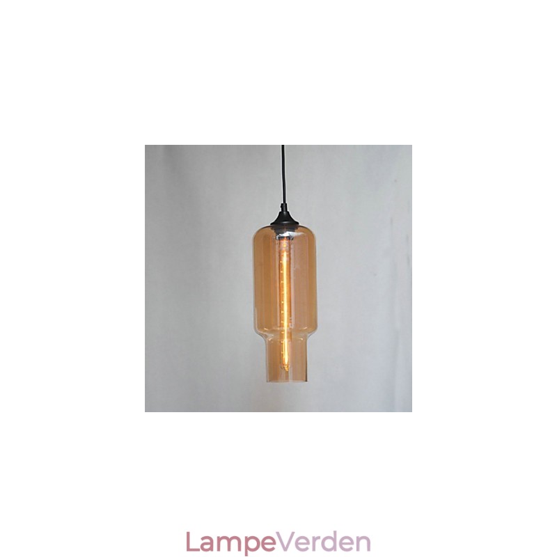 Moderne glaspendel i brunt bobledesign