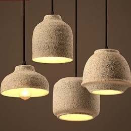 Nordic Creative Arts Farven Sand Keramisk Lysekrone Lampe Lys