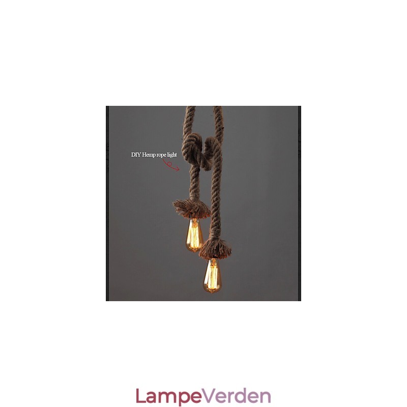 1 lys DIY kunst hampereb Light Creative hampereb lysekrone lang 100 cm Send 1 pære