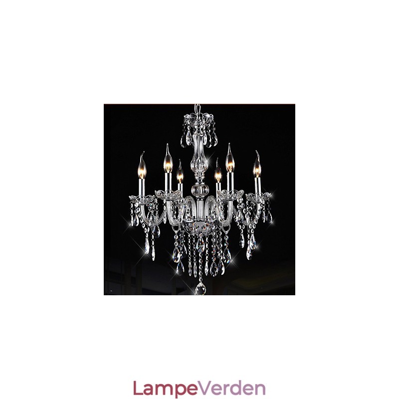 6 Arms Vintage Luksus Belysning K9 Krystal Lysekrone Loft Pendel Light