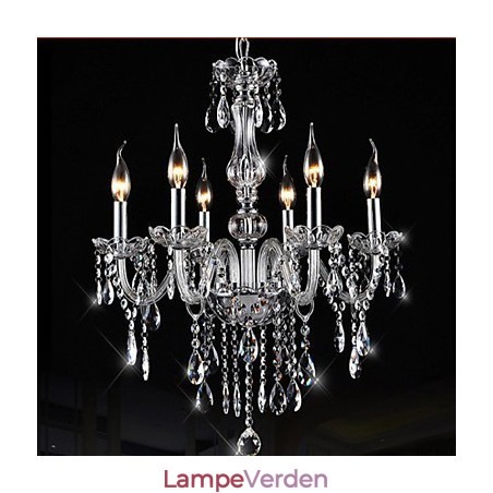 6 Arms Vintage Luksus Belysning K9 Krystal Lysekrone Loft Pendel Light 6 Arms Vintage Luksus Belysning K9 Krystal Lysekrone Loft Pendel Light