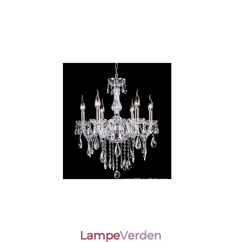 6 Arms Vintage Luksus Belysning K9 Krystal Lysekrone Loft Pendel Light