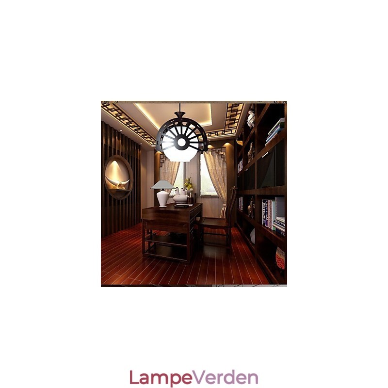 Moderne retrostil af de gamle til klassisk trælysekronelampebelysning