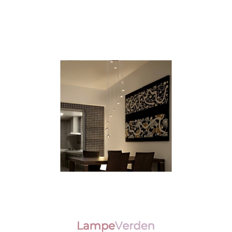 Moderne moderne krystal mini stil krom metal pendel