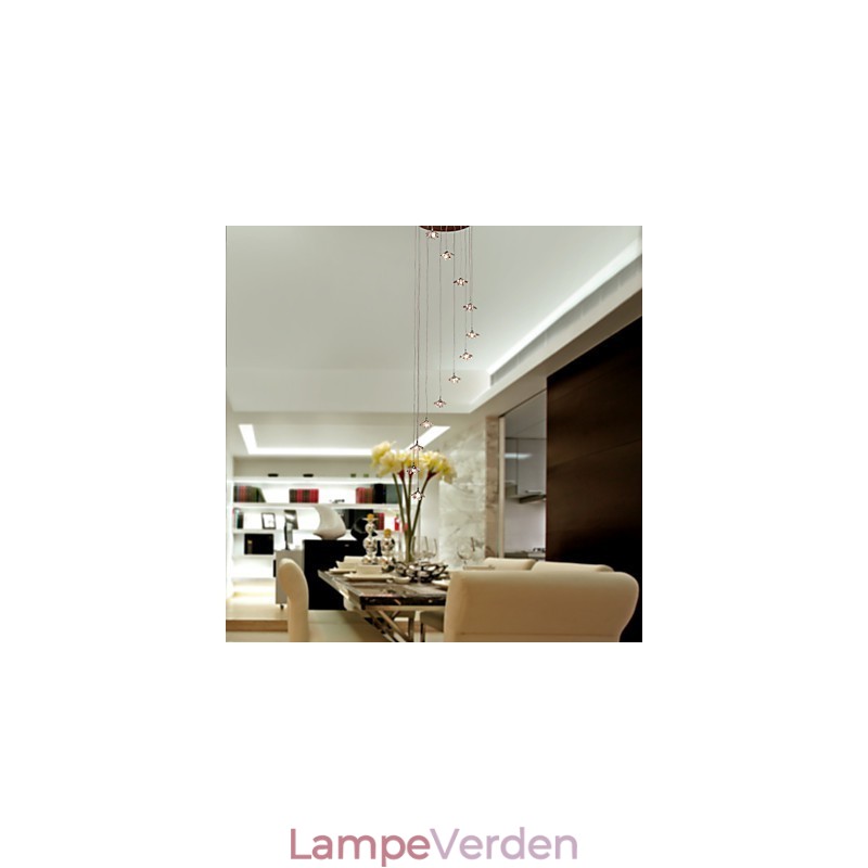 Moderne moderne krystal mini stil krom metal pendel